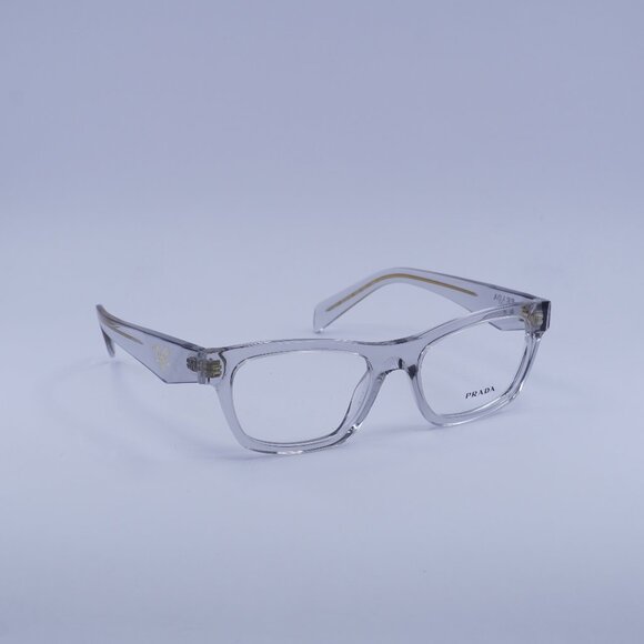 Prada PRB01V 12R1O1 Eyeglasses Transparent Grey 52mm Cat Eye Frame - Picture 1 of 10